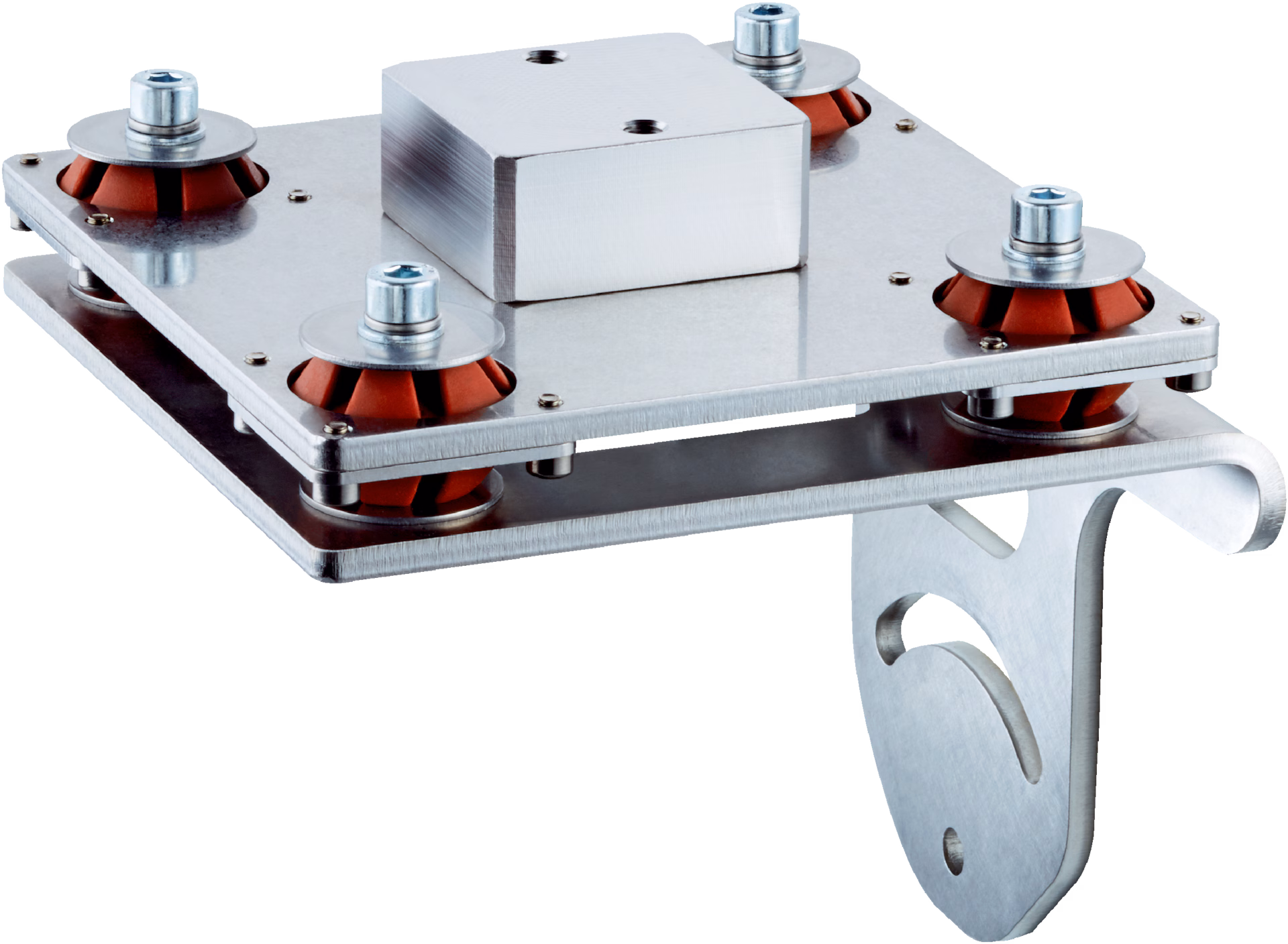 Mounting bracket with vibration/shock absorption for CLV69x