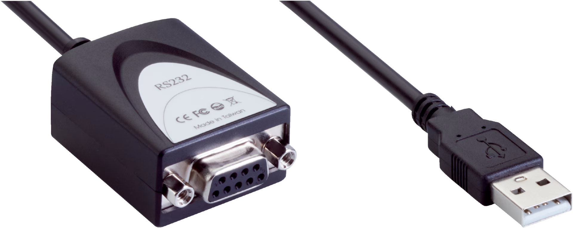 USB 2.0 - RS232 converter equipped with +5 V